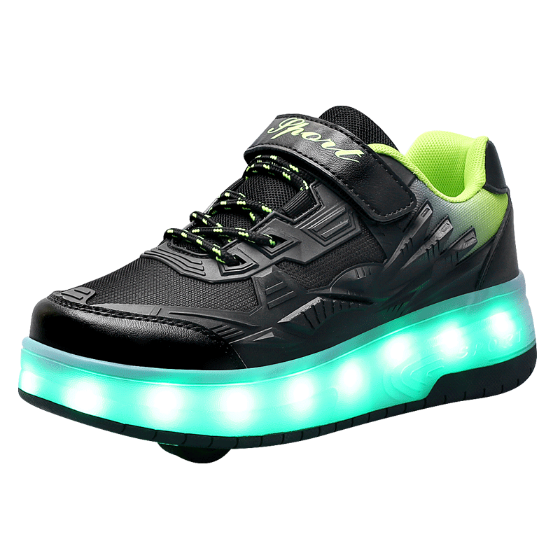 Universal trend casual shoes for boys and girls casual running shoes with lights for students detachable roller skates