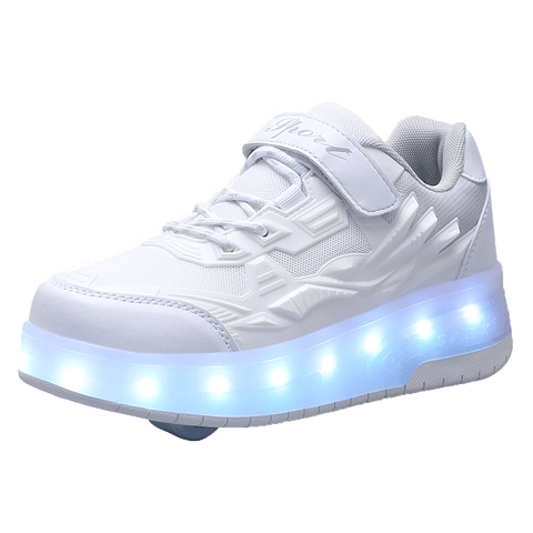 Universal trend casual shoes for boys and girls casual running shoes with lights for students detachable roller skates