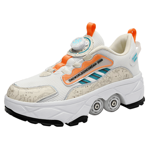 Roller skates, deformable shoes, four-wheel dual-purpose roller skates, double-row roller skates, ice skates