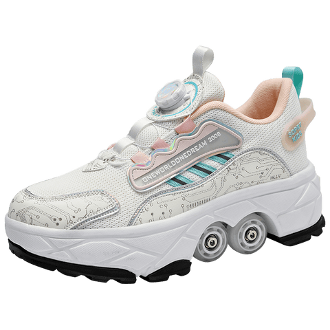 Roller skates, deformable shoes, four-wheel dual-purpose roller skates, double-row roller skates, ice skates
