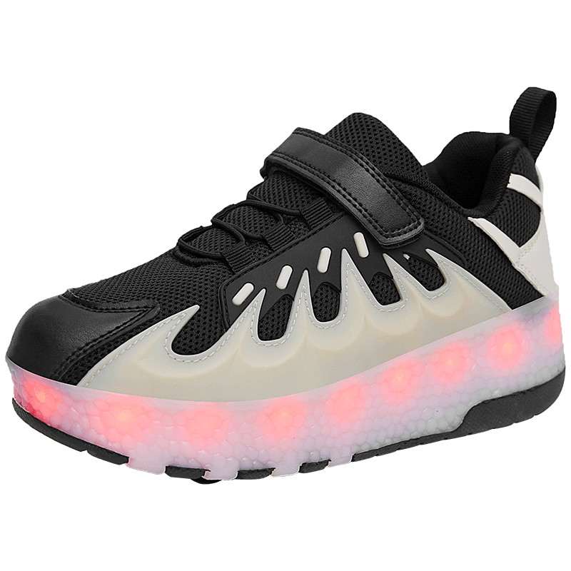 Cross-border supply of Heelys, rechargeable luminous shoes, LED lights, children's and adult roller skates with wheels