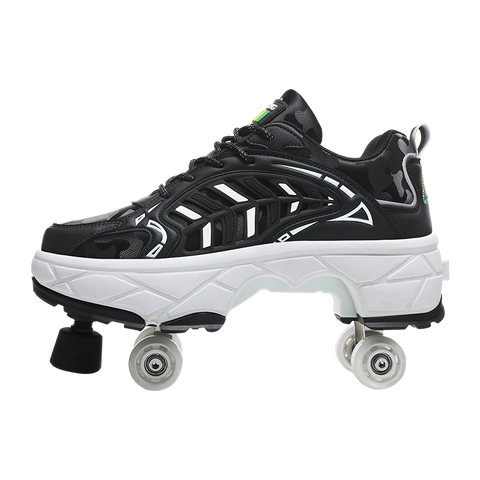 New four-wheeled roller skates with brakes for adults, running shoes, students, deformed shoes, boys' roller skates, girls' wheel shoes
