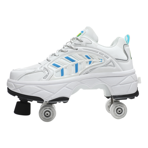New four-wheeled roller skates with brakes for adults, running shoes, students, deformed shoes, boys' roller skates, girls' wheel shoes