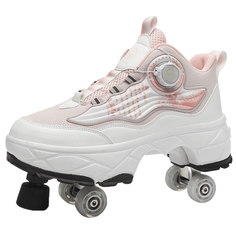 Roller skates, deformable shoes, four-wheel dual-purpose roller skates, double-row roller skates, ice skates